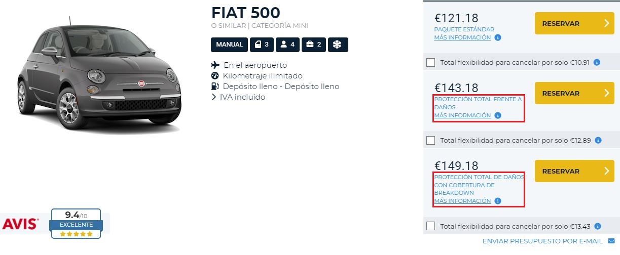 Protección total frente a daños